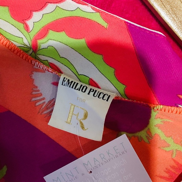 Vintage 1960s Emilio Pucci Neon print Formfit Rugers Maxi Dress - Picture 7 of 7